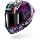 SHARK AERON-GP Fim Carbon Casco Integral De Moto Violeta Blanco