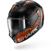 SHARK RIDILL 2 SPEED-VIB NEGRO Anthra Naranja Casco De Moto