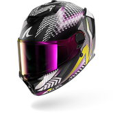 SHARK SPARTAN GT PRO CARBON STHYR Mat Carbon Violeta Chrom Casco De Moto