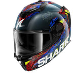 SHARK SPARTAN GT PRO CARBON SPEED-VIB Carbon Azul Rojo Casco De Moto