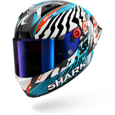 SHARK AERON-GP FIM RACING #2 SPEED-FANCY Carbon Weiß Blau Motorradhelm – Maximomoto ES