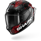 SHARK SKWAL CUP SPEED-VIB NEGRO Rojo Plata Casco De Moto