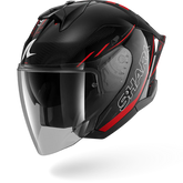 SHARK SKWAL JET CUP SPEED-TECH NEGRO Rojo Anthra Casco De Moto