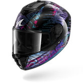 SHARK SPARTAN RS REPTAIA NEGRO Azul Glitter Casco De Moto – Maximomoto ES
