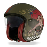 PREMIER VINTAGE PIN UP 8 BM CASCO JET DE MOTOCICLETA(Maximo Moto S.L)