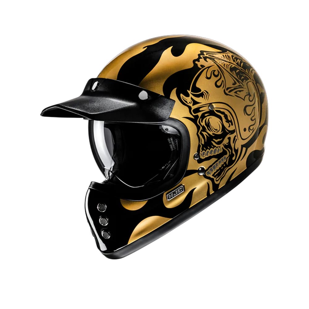 HJC V60 FLAME MC9 FULL FACE MOTORCYCLE HELMET IN CLASSIC RETRO STYLE – SECURTEX MOTOR S.L (t/a MaximoMoto)
