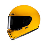 HJC V10 GRAPE carreras moto integral Casco amarillo intenso