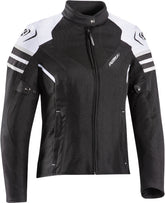 IXON ILANA EVO Damen-Motorradjacke aus Textil, Schwarz, Weiß, Grau – Maximomoto ES