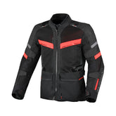 Macna Captane hombre Chaqueta carreras aventura Negro Rojo – Maximomoto ES