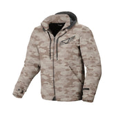MACNA DISTRICT Hombre Moto Textil Urbano Capucha Chaqueta Negro Camello – Maximomoto ES