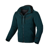 MACNA DISTRICT Hombre Moto Capucha Chaqueta Azul Petróleo – Maximomoto ES