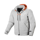 MACNA DISTRICT Hombre Moto Textil Capucha Chaqueta Gris claro – Maximomoto ES