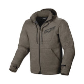 MACNA DISTRICT Hombre Moto Textil Capucha Chaqueta Gris Oscuro – Maximomoto ES