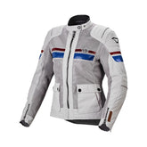 MACNA Fluent Mujer Moto Textil Chaqueta Gris Claro Azul Rojo – Maximomoto ES
