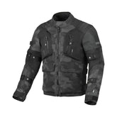 Chaqueta textil moto Macna Higera hombre 2 capas Negro Gris Camuflaje
