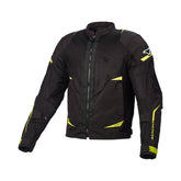 Macna Hurracage Herren-Adventure-Textiljacke Schwarz Neongelb – Maximomoto ES