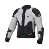 Macna Hurracage Herren-Mesh-Abenteuerjacke Hellgrau Schwarz Rot – Maximomoto ES