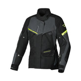 Veste textile pour femme Macna Mundial, gris, noir, jaune fluo – Maximomoto ES