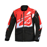 Macna Landmark Hombre Chaqueta Textil Fuera carretera Negro Rojo Blanco – Maximomoto ES