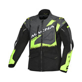 Macna Landmark hombre Chaqueta equitación textil impermeable Negro Gris Amarillo Fluo – Maximomoto ES