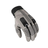 Luvas em pele para motociclismo MACNA Sperrow para homem, nas cores preto, cinzento e taupe. – Maximomoto ES