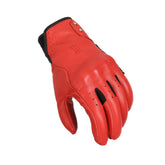 Luvas de motociclismo Macna Rogue para mulher em pele perfurada, vermelhas. – Maximomoto ES