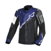 Macna Sigil Herren-Motorradjacke aus Textil, Schwarz/Blau – Maximomoto ES
