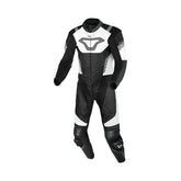 MACNA VARSHALL 2 PIEZA MOTO PERFORADO TRAJE DE CUERO NEGRO BLANCO - Mono