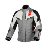MACNA Zastra mujer Chaqueta carreras aventura gris negro rojo – Maximomoto ES