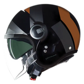 NOLAN N21 Visor Tangente 352 Casco Abierto Scooter Nero Grigio Terra - CASCO