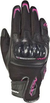 IXON RS RISE AIR MUJER CORTOS GUANTES MOTO NEGRO ROSA - GUANTES