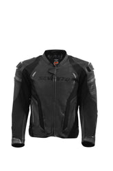 SEVENTY SD-JL24 Spoiler Chaqueta de motociclista negra para hombre