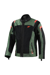 Blouson de moto SEVENTY SD-JT66 SAHARA pour homme, vert armée/rouge – Maximomoto ES