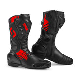 SHUA - Super Tech Leather Boots, Black/Red – Maximomoto ES