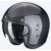 SCORPION BELFAST EVO CARBON SOLID Open Face Helmet Black – Maximomoto ES