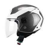 CGM 167L FLO BICO Urbano Abierto Jet Casco Blanco Gris Largo