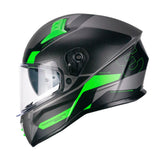 CGM 333G ONYX SPORT Integral Moto Casco Gris Verde Fluo Mate