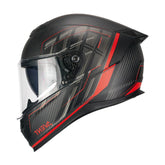 CGM 361 AVENT PRO SPORT Moto Integral Casco Rojo Carbón Mate