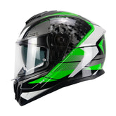CGM 360S KAD RACE Integral Turismo Moto Casco Gris verde