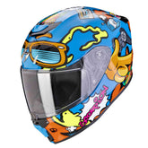 SCORPION EXO-JNR AIR FUN FULL FACE HELMET Blue-Orange – Maximomoto ES
