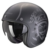 SCORPION - BELFAST EVO ROMEO ABIERTO CASCO Negro mate-Plata – Maximomoto ES