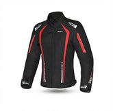 R-TECH MARSHAL CHAQUETA DE MOTO DE MUJER TEXTIL NEGRO ROJO