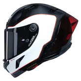 NOLAN X-804 RS ULTRA CARBON ASSO DI PICCHE 343 Integral Casco Bianco Rosso