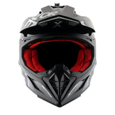 AXOR X-CROSS MONOCOLOR CASCO DE MOTO NEGRO ROJO
