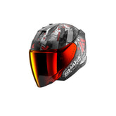 Shark SKWAL i3 Hellcat abierto Casco negro mate cromado rojo – Maximomoto ES
