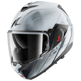 SHARK OXO SPEED-TECH Plata Blanco NEGRO Casco De Moto