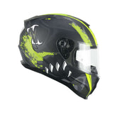 CGM 320T NEUTRON PANTHER Moto Integral Casco Negro Fluo Amarillo Mate