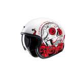 HJC V31 DESTO MC1 Casco Jet Moto Urbano Blanco Rojo