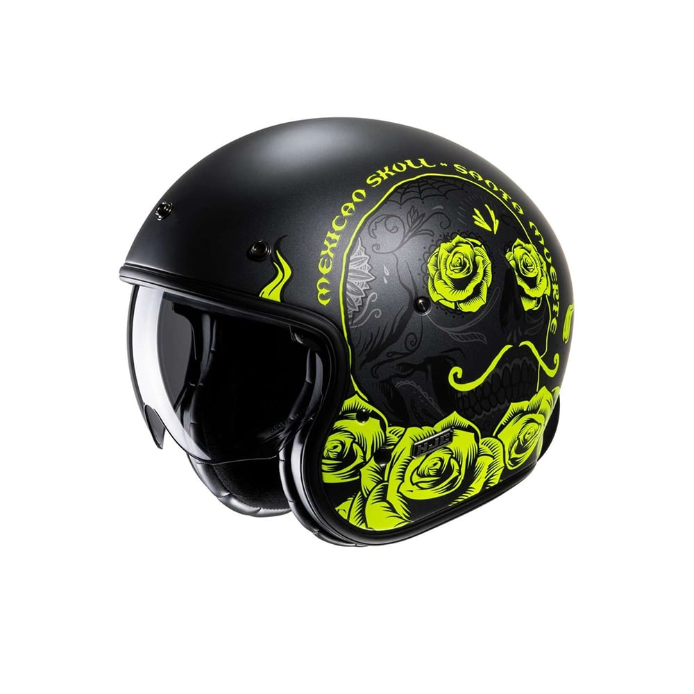 HJC V31 DESTO MC3HSF Open Face Motorcycle Helmet Black Yellow – SECURTEX MOTOR S.L (t/a MaximoMoto)