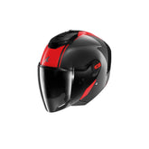 SHARK RS JET PIEL CARBONO Rojo Carbono Casco